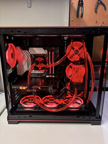 Custom-built liquid-cooled gaming PC